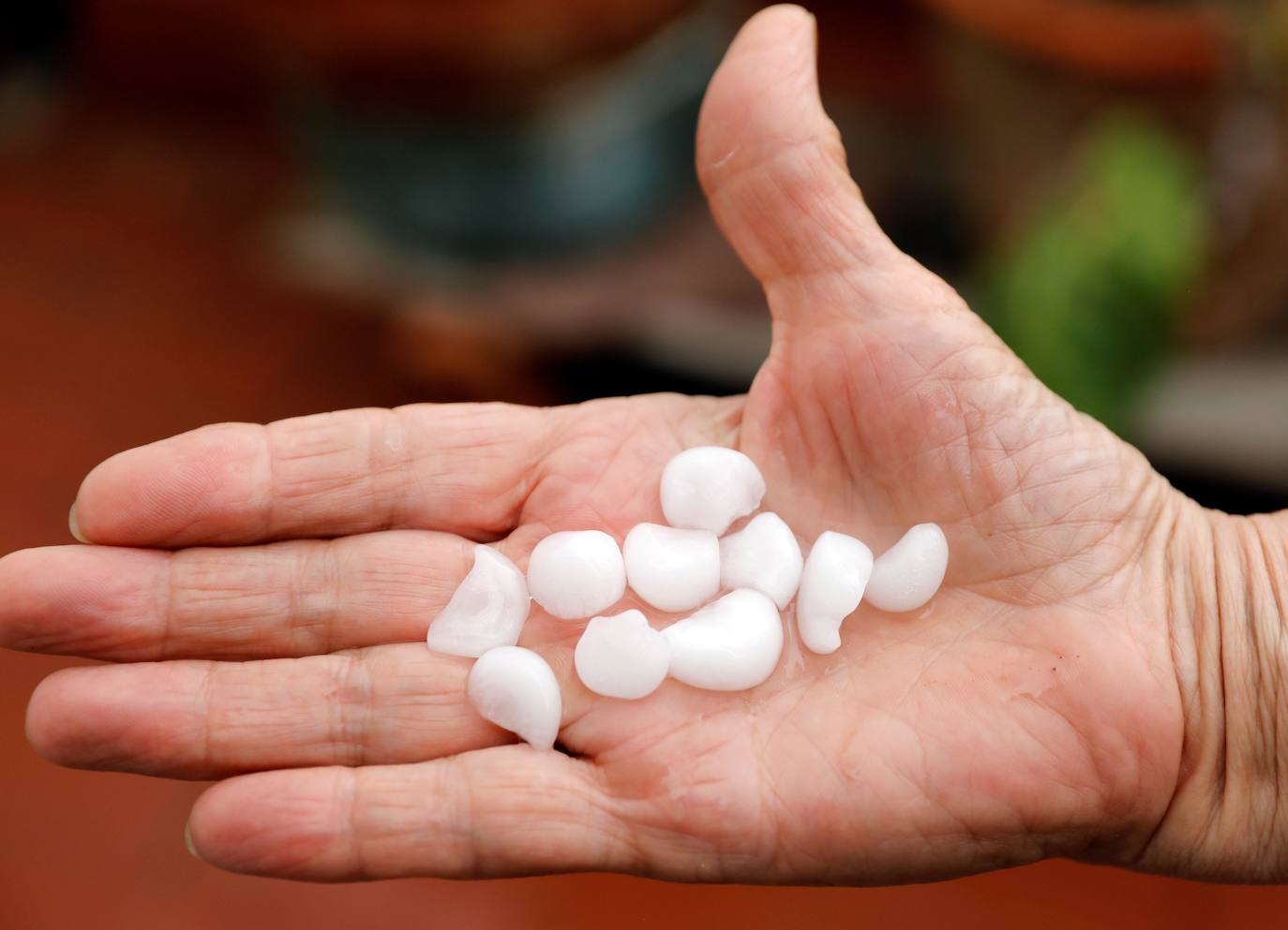 Granizo caído en Valencia.