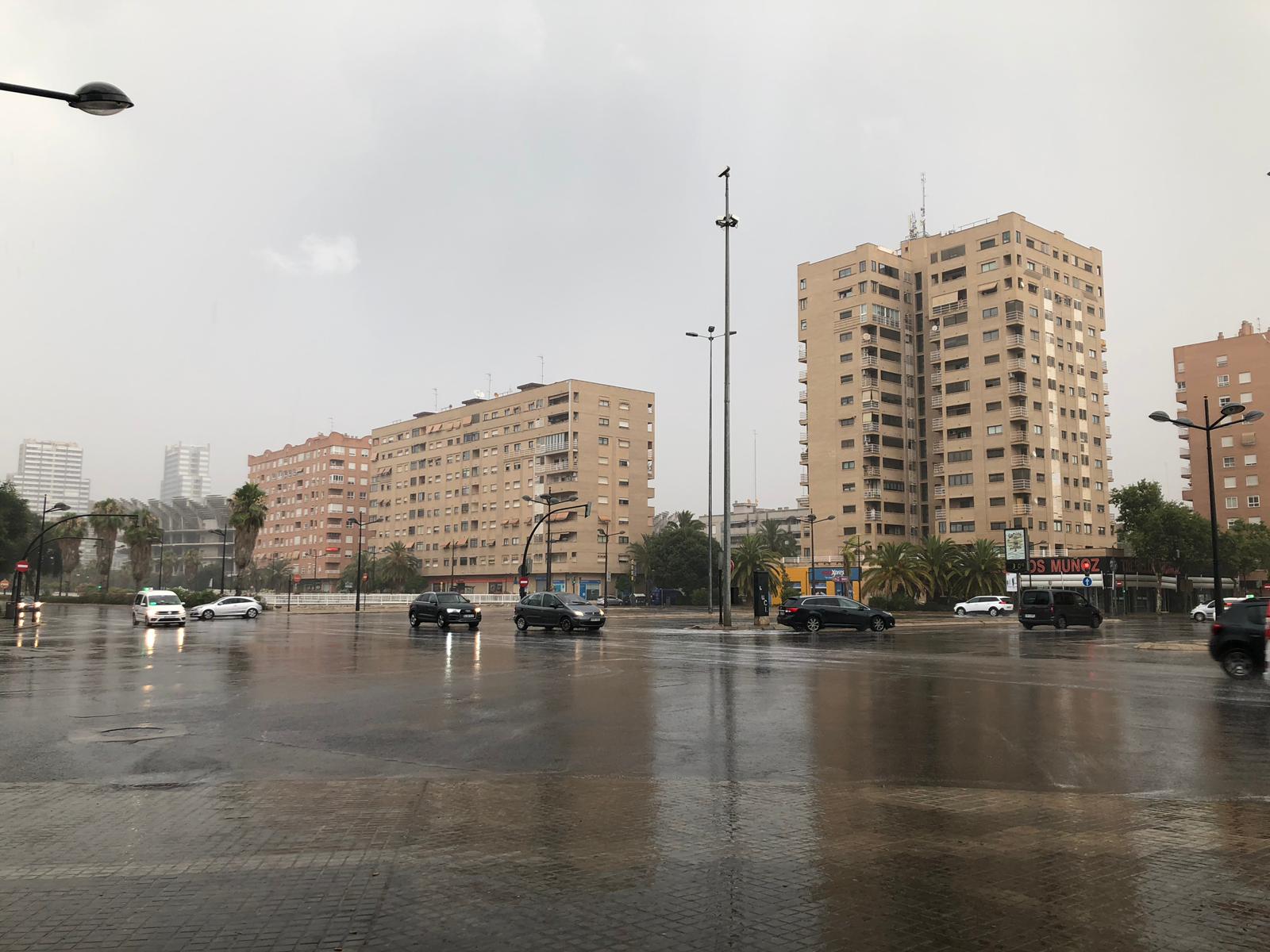 Tormenta de granizo en Valencia el domingo 7 de julio de 2019.