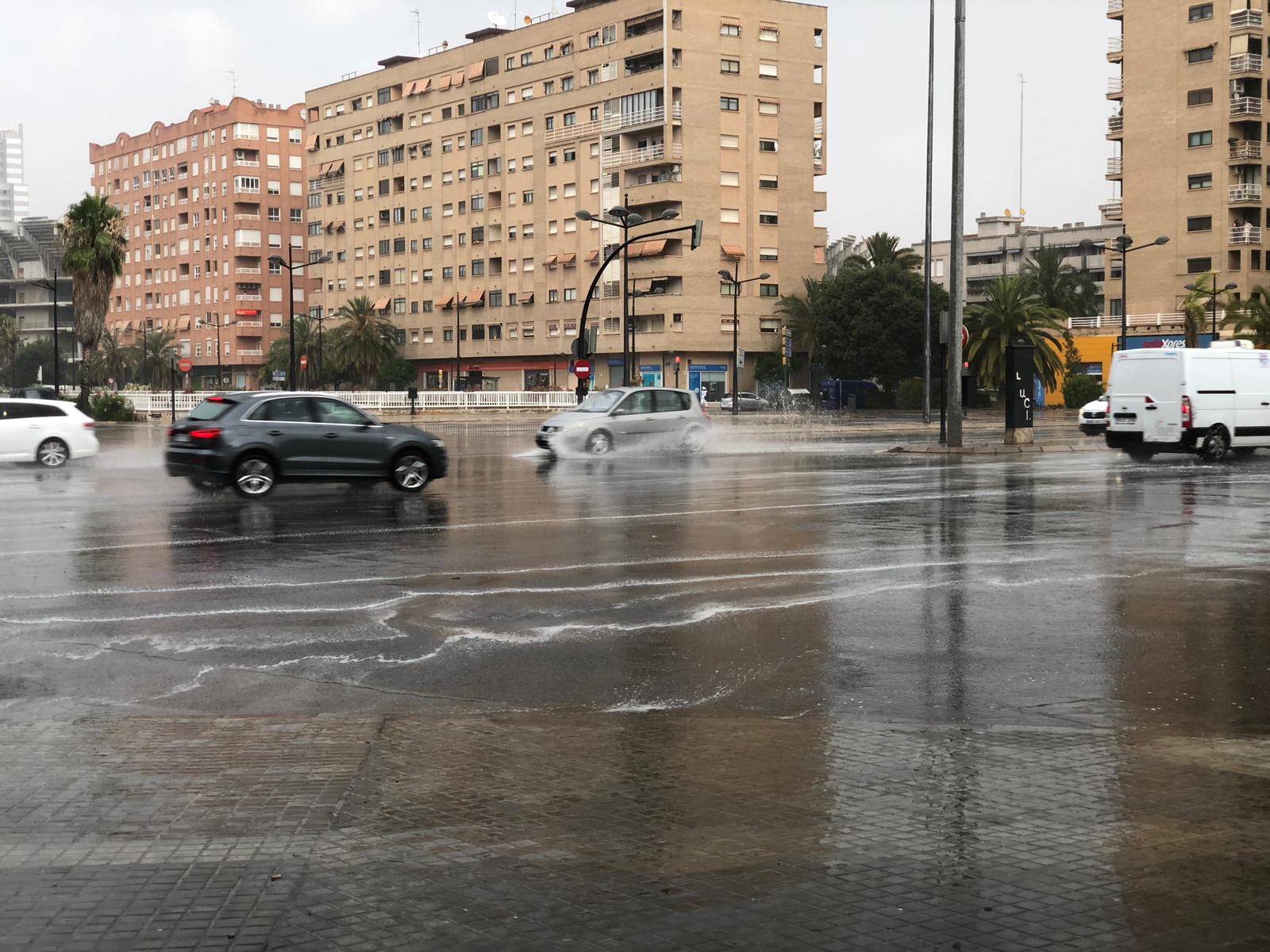 Tormenta de granizo en Valencia el domingo 7 de julio de 2019.