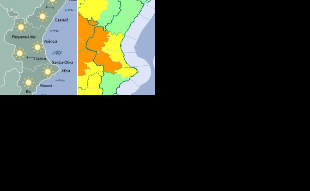 Mapa del tiempo de este viernes y nivel de alerta por zonas.