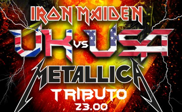 Cartel tributo Iron Maiden y Metallica.