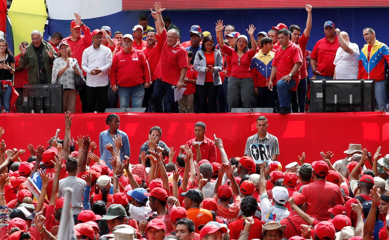 Protesta en Caracas. 