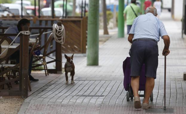 Un anciano en Valencia.