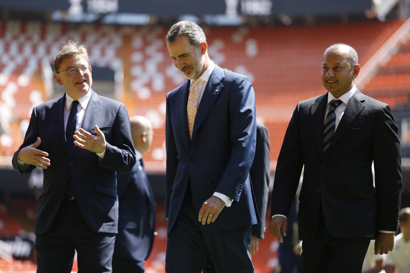 El rey Felipe VI y el Valencia CF han celebrado heste lunes un acto en Mestalla con motivo del Centenario del club. 