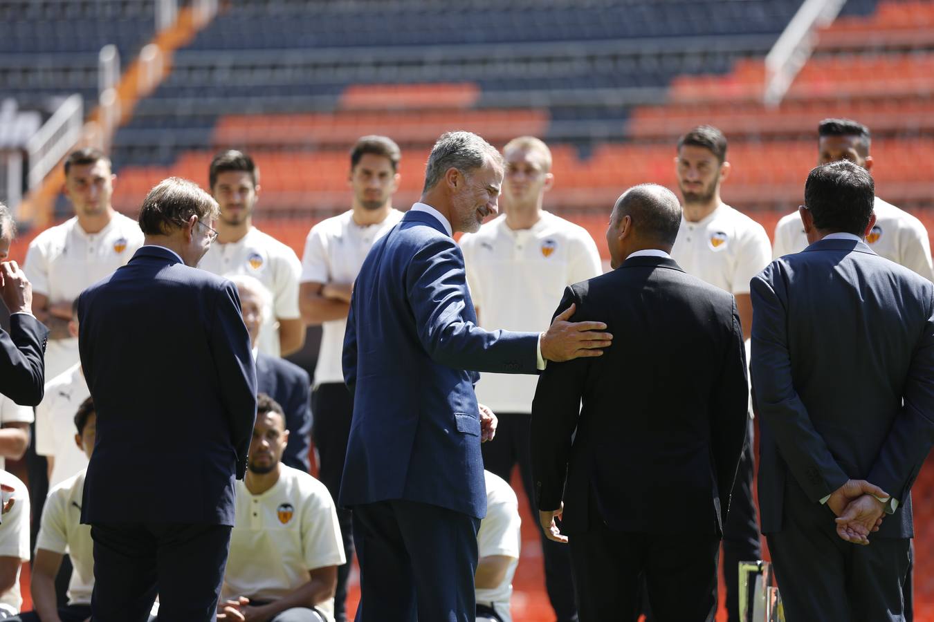 El rey Felipe VI y el Valencia CF han celebrado heste lunes un acto en Mestalla con motivo del Centenario del club. 