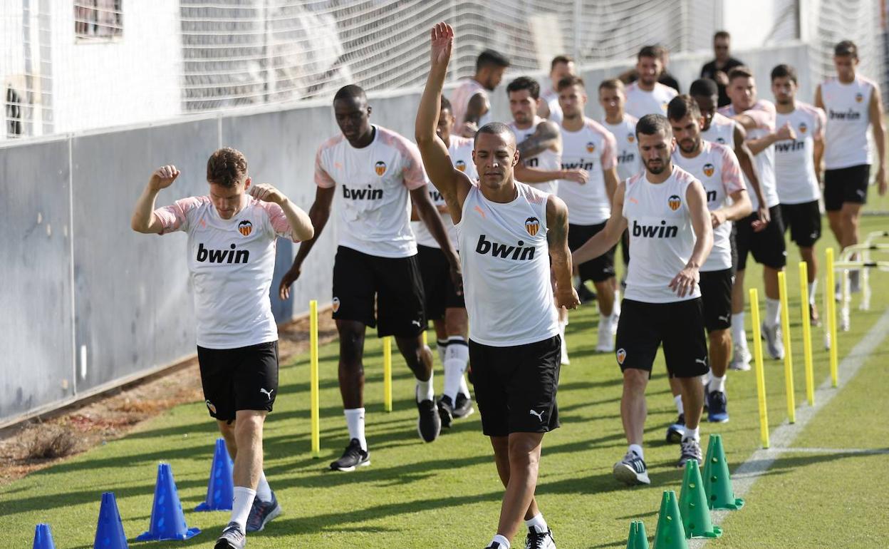 Entrenamiento del Valencia CF.