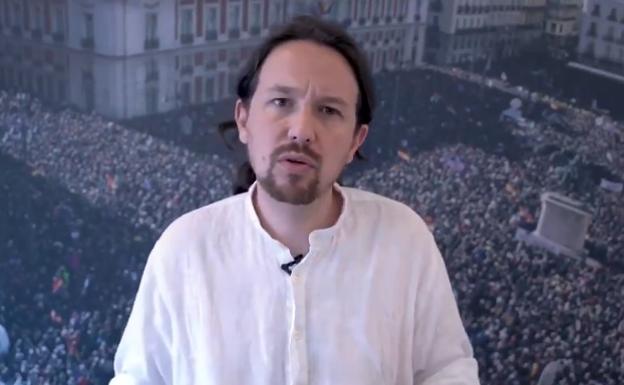 Pablo Iglesias en el vídeo que ha colgado en su perfil de Twitter.