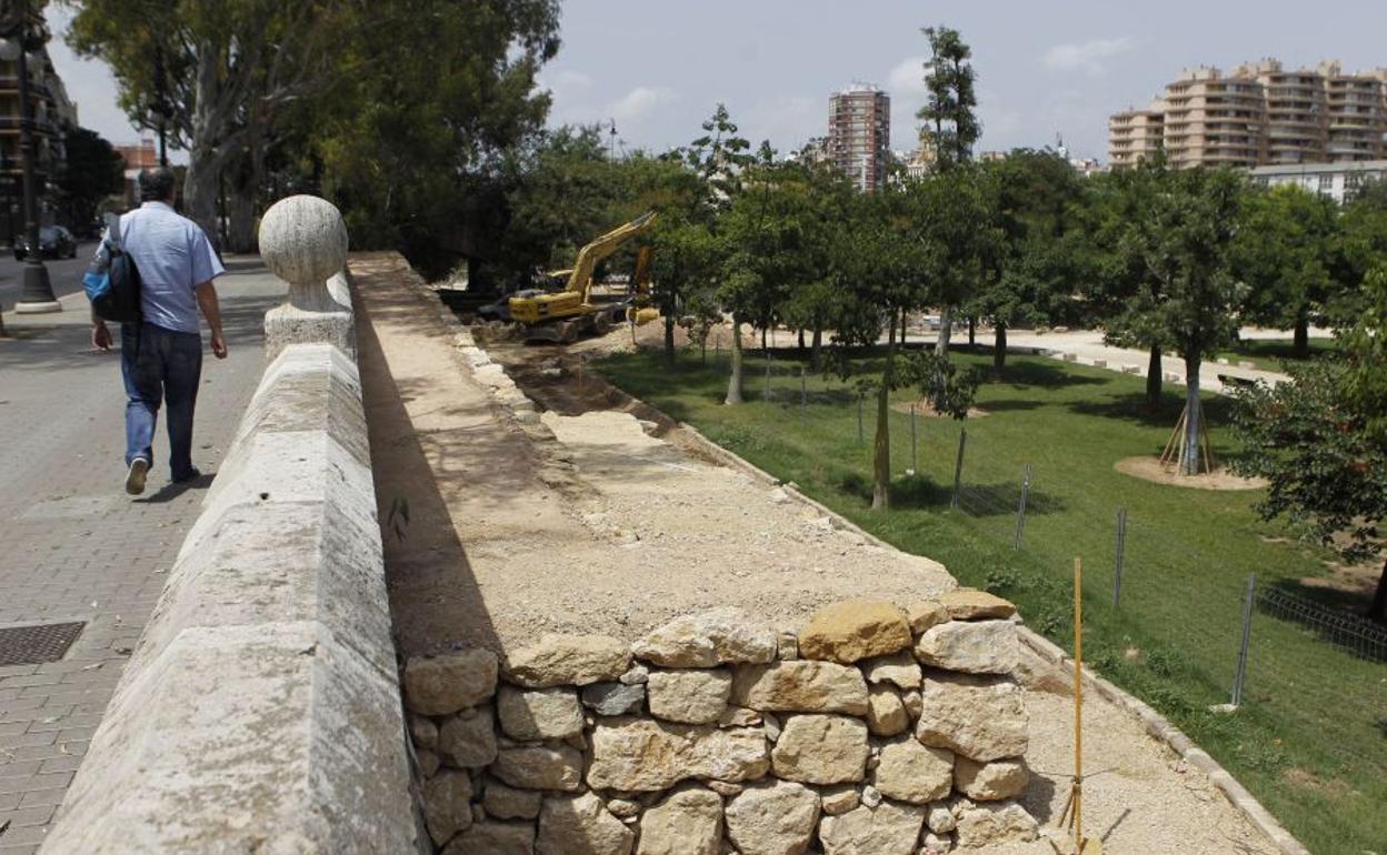 Antiguo cauce del río Turia en la ciudad de Valencia.