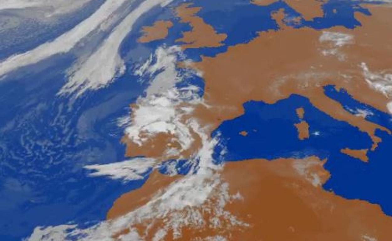 Imágenes del satélite Meteosat del lunes. 