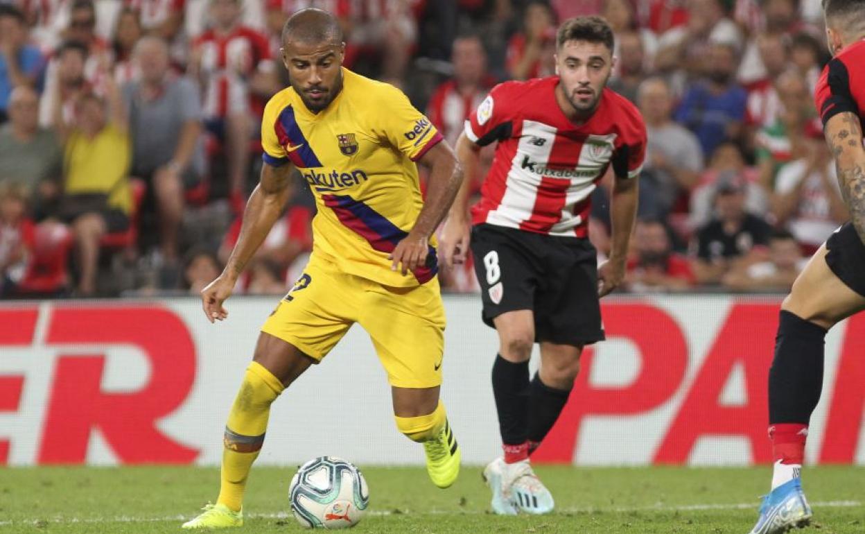 Rafinha, durante el encuentro ante el Athletic Club con el que empezó la presente temporada.