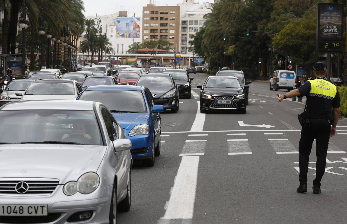 Atascos en Valencia tras la vuelta de las vacaciones