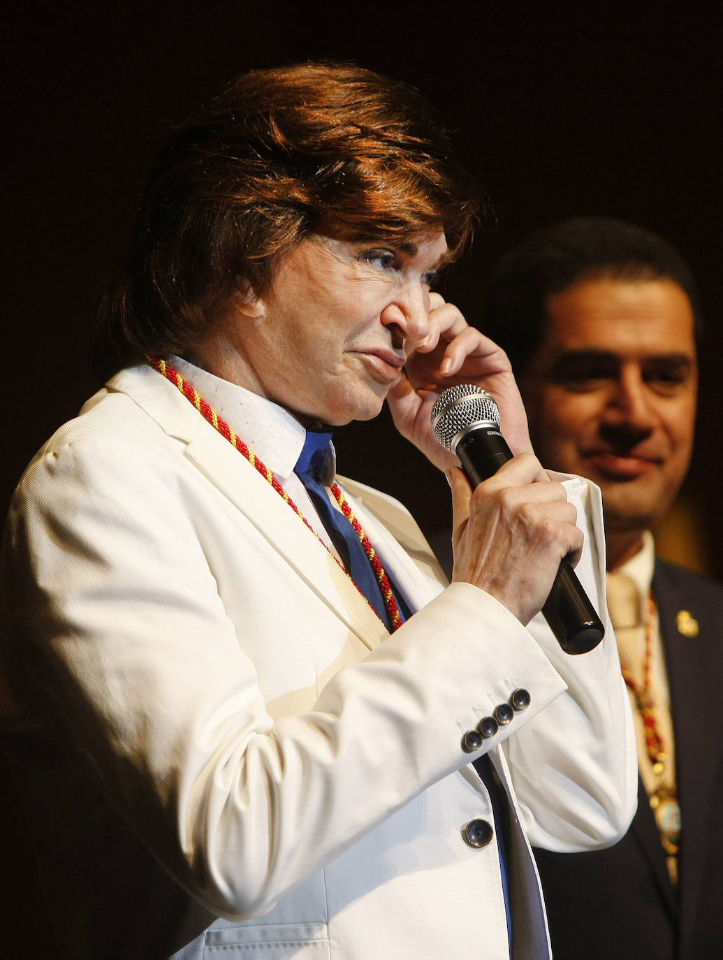 Camilo Sesto, durante el homenaje en Alcoy.