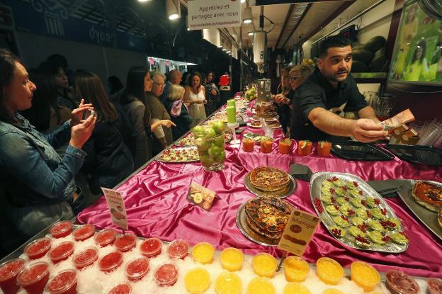 Puesto de mercado en una edición pasada del Bonica Fest. 