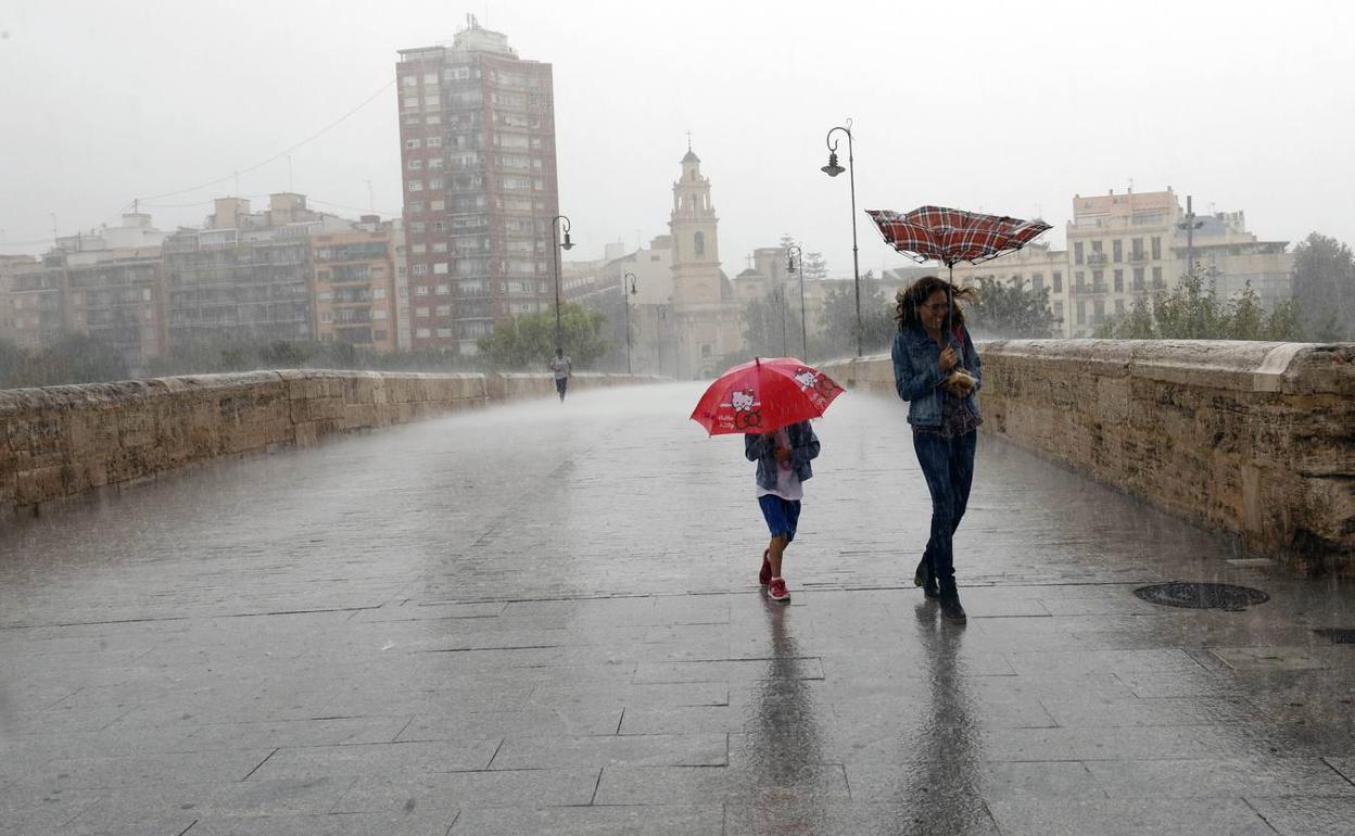 Lluvias en Valencia. 