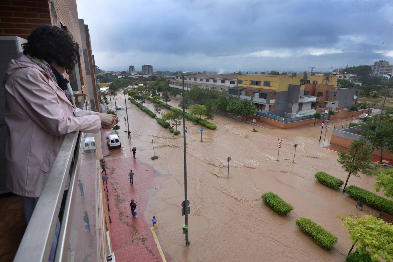 Efectos del temporal en Murcia.