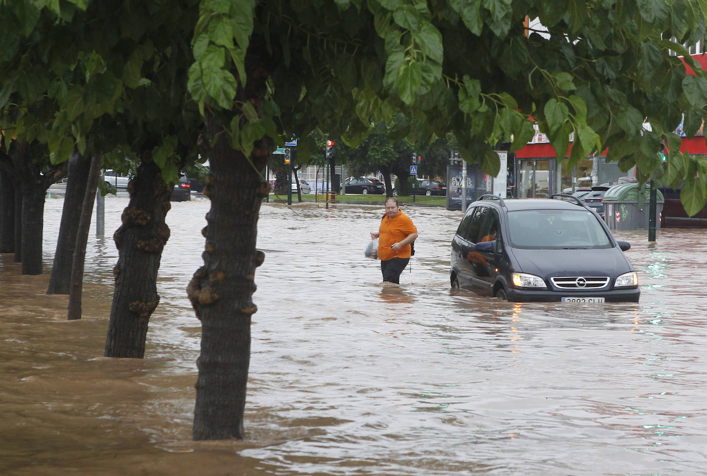 Efectos del temporal en Murcia.