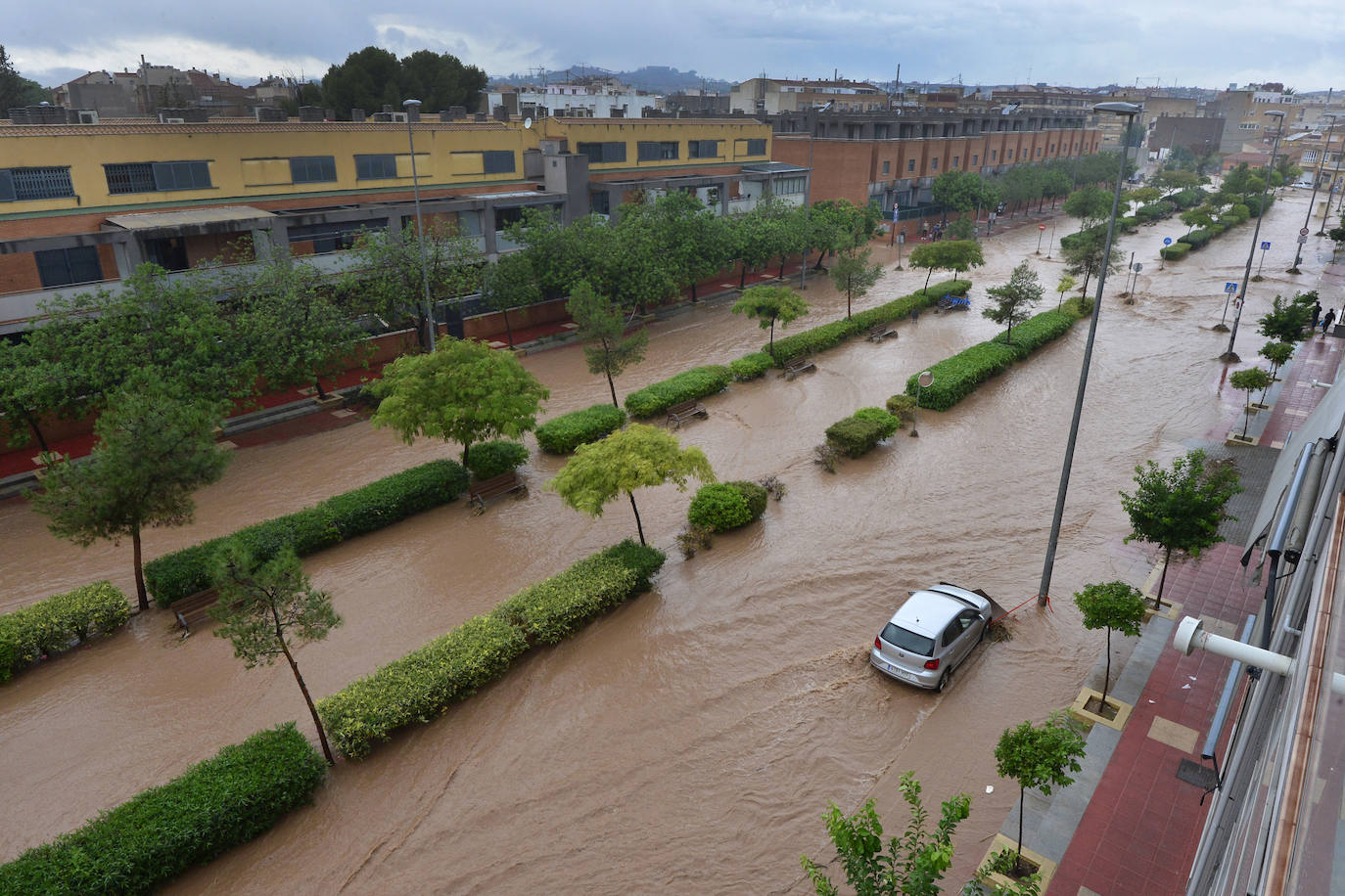 Efectos del temporal en Murcia.