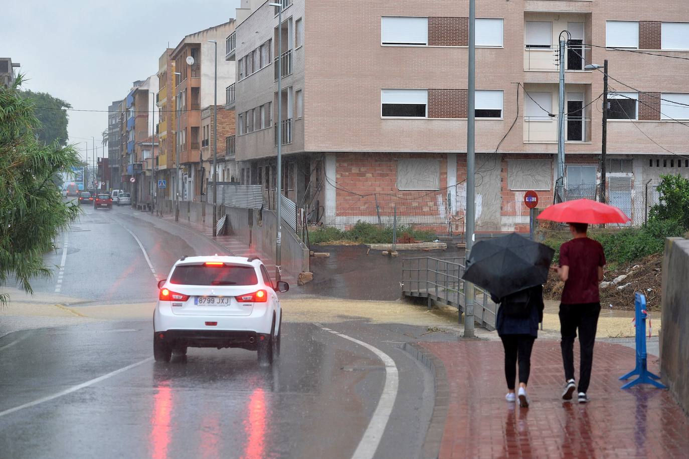 Efectos del temporal en Murcia.