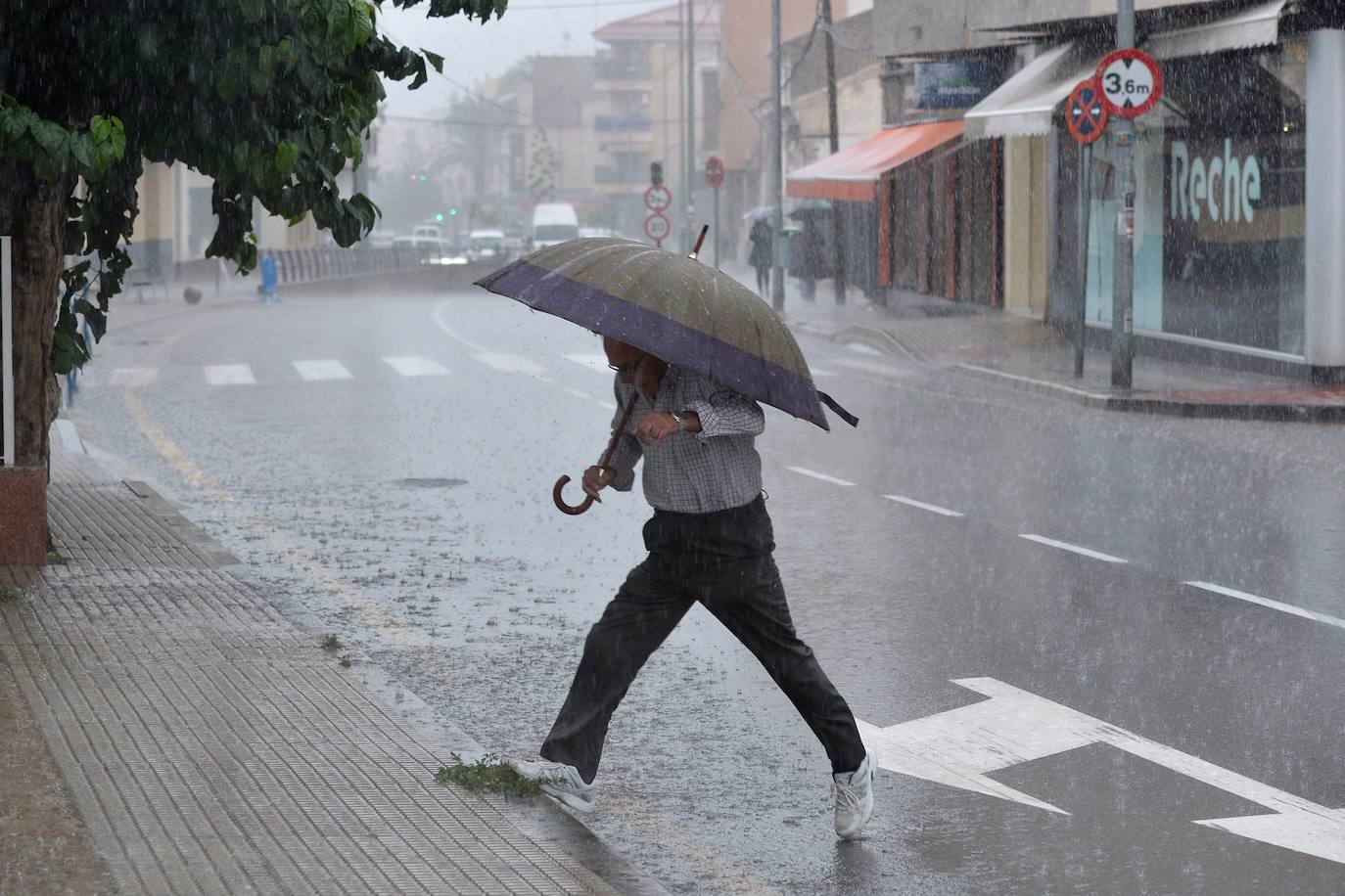 Efectos del temporal en Murcia.