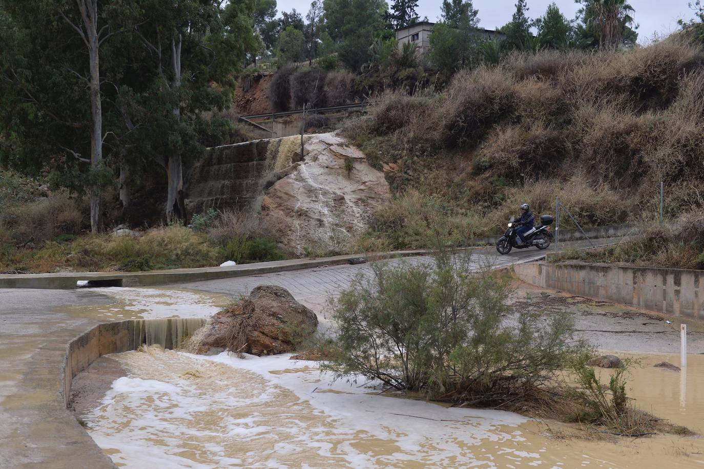 Efectos del temporal en Murcia.