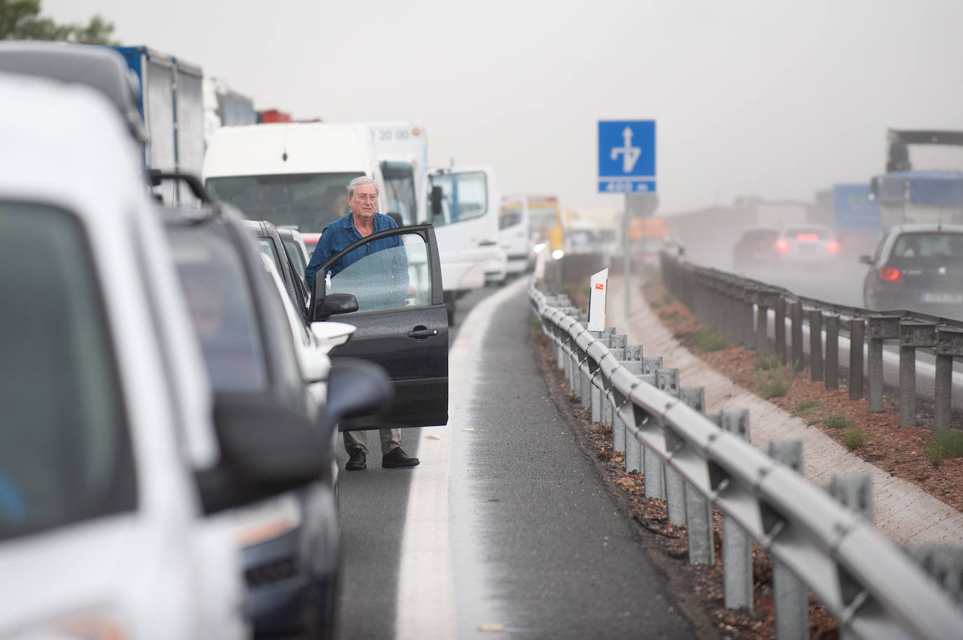 Efectos del temporal en Murcia.