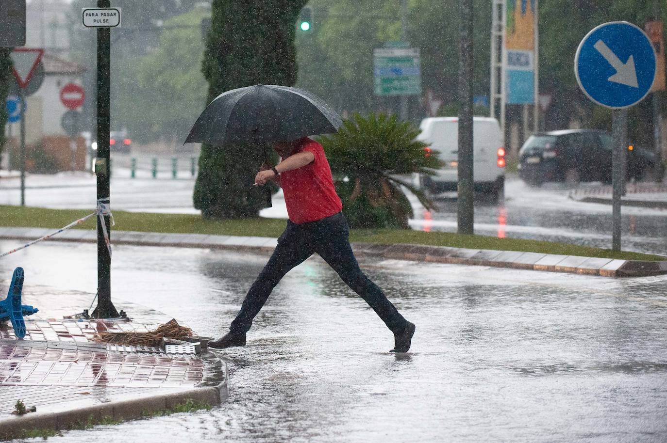 Efectos del temporal en Murcia.