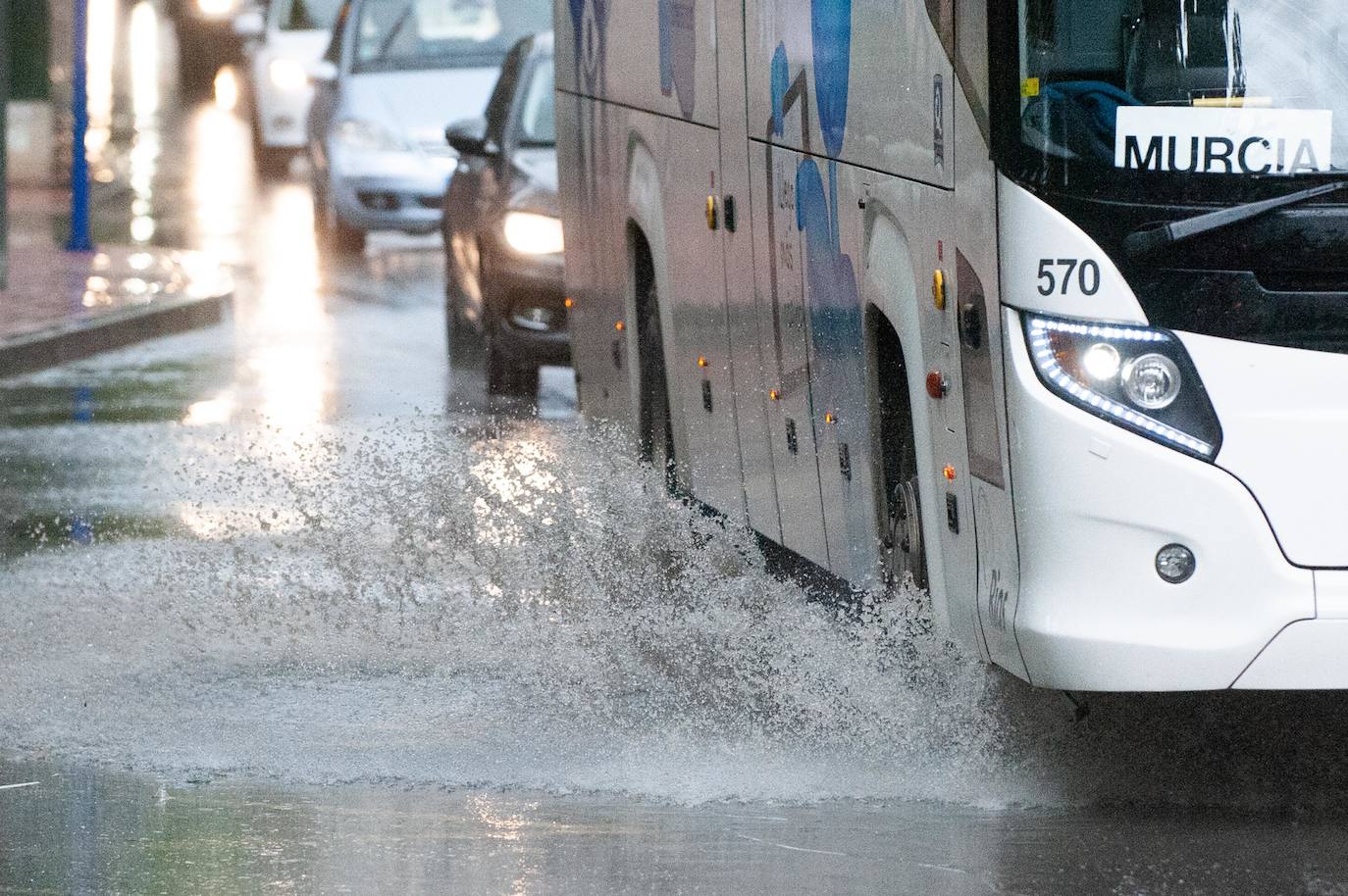 Efectos del temporal en Murcia.