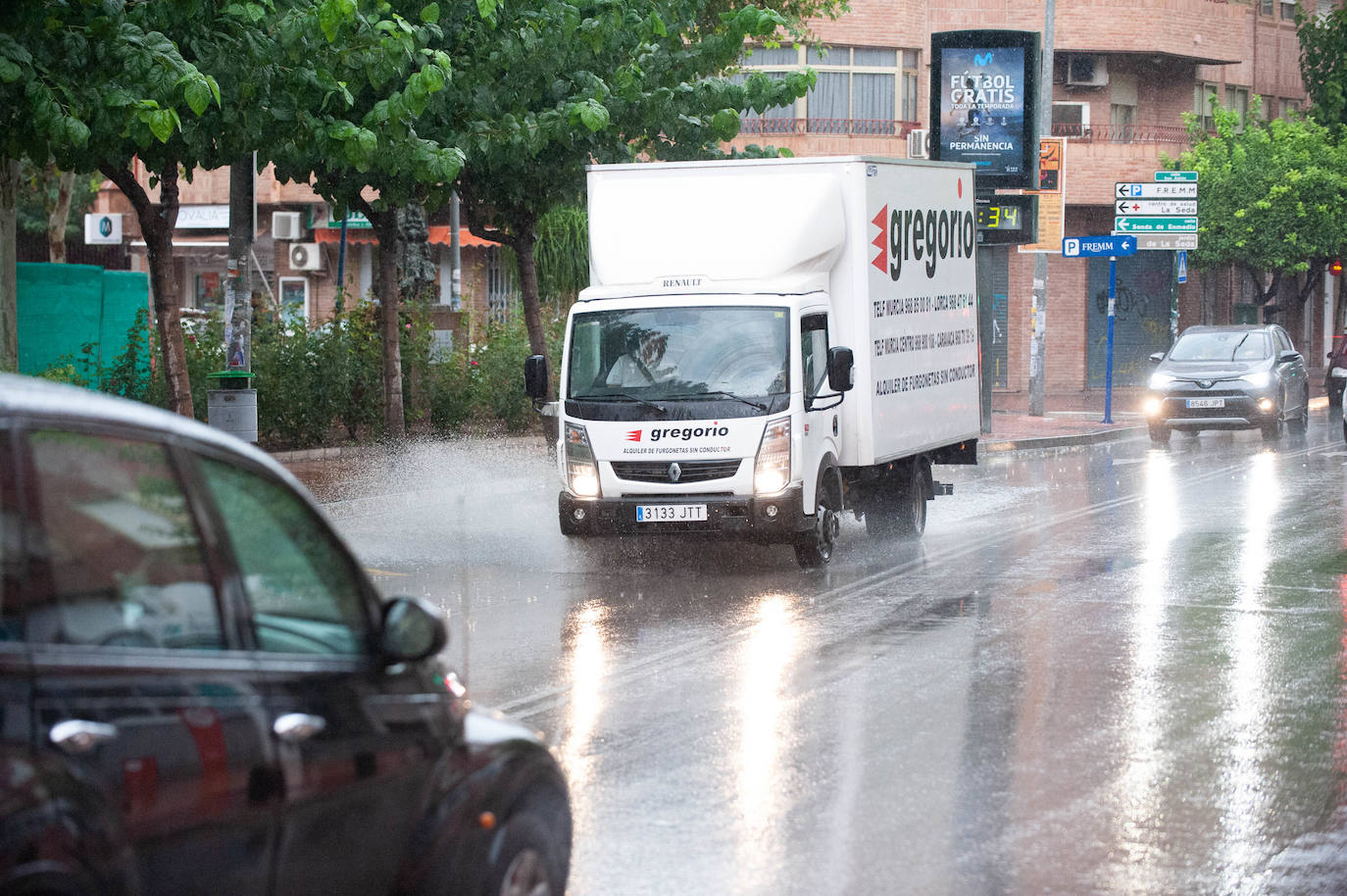 Efectos del temporal en Murcia.