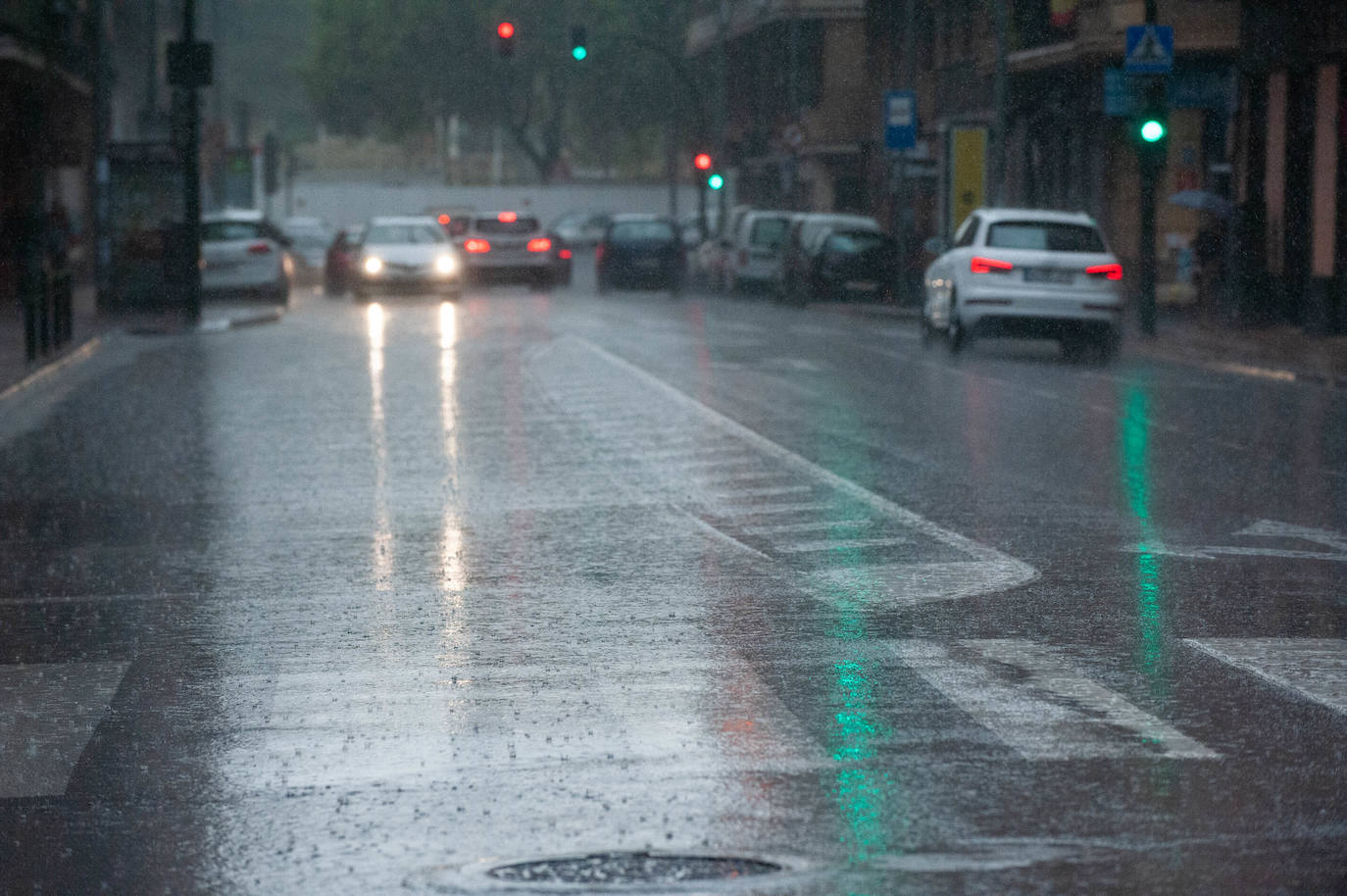 Efectos del temporal en Murcia.