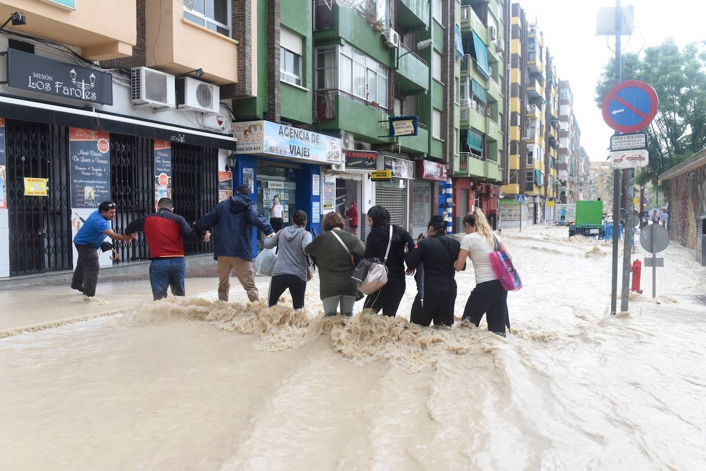 Efectos del temporal en Murcia.