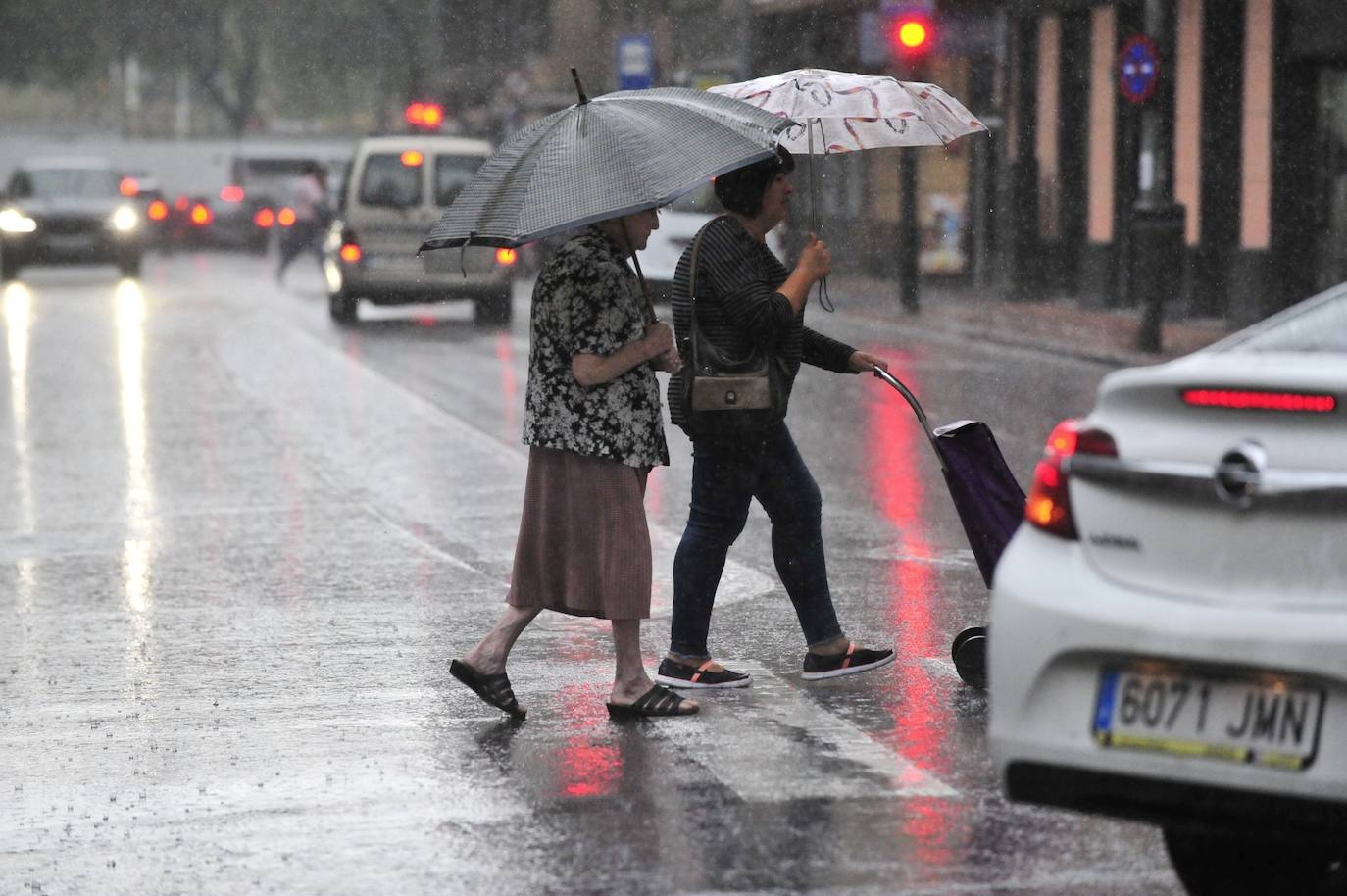 Efectos del temporal en Murcia.