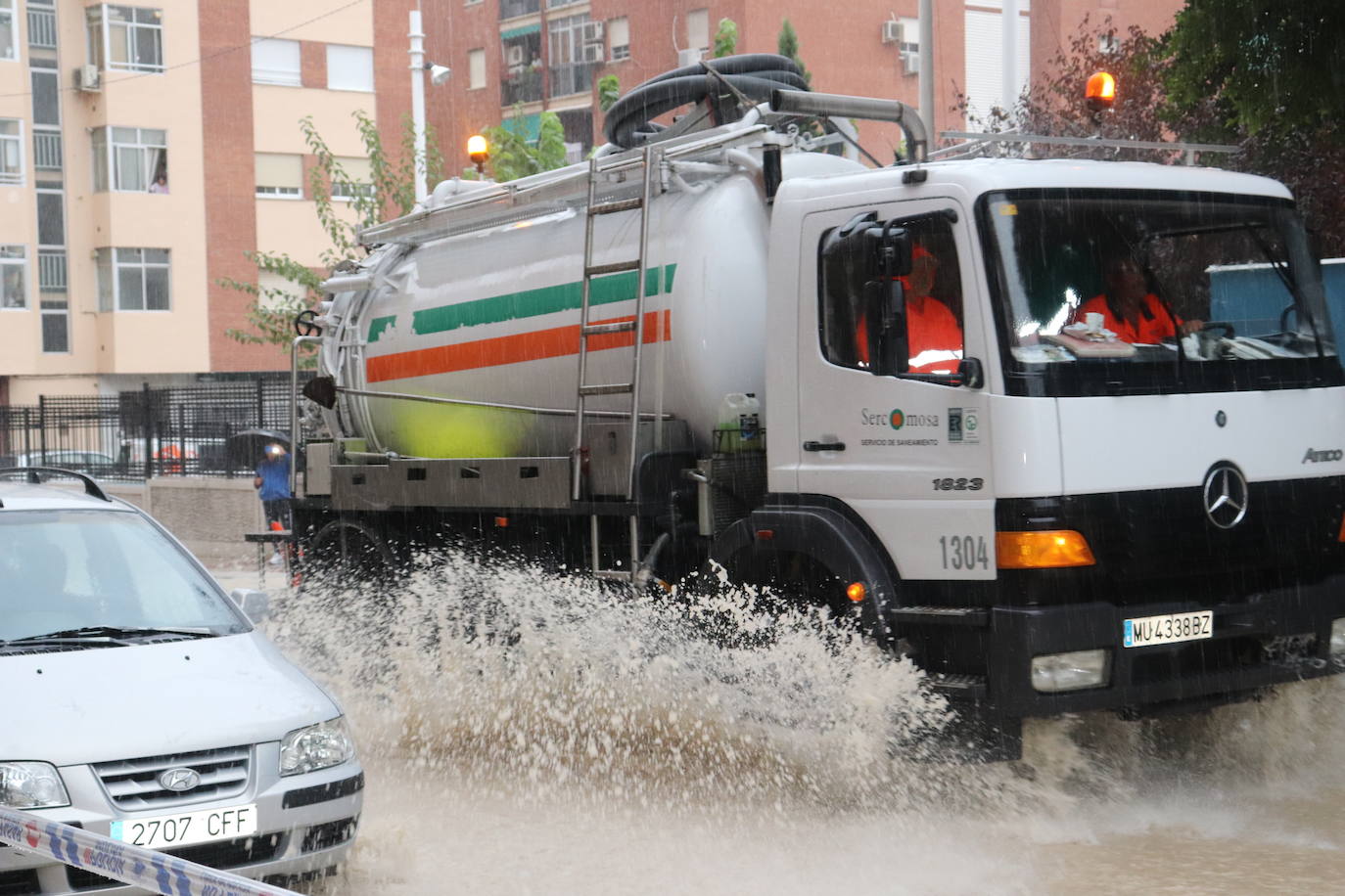 Efectos del temporal en Murcia.