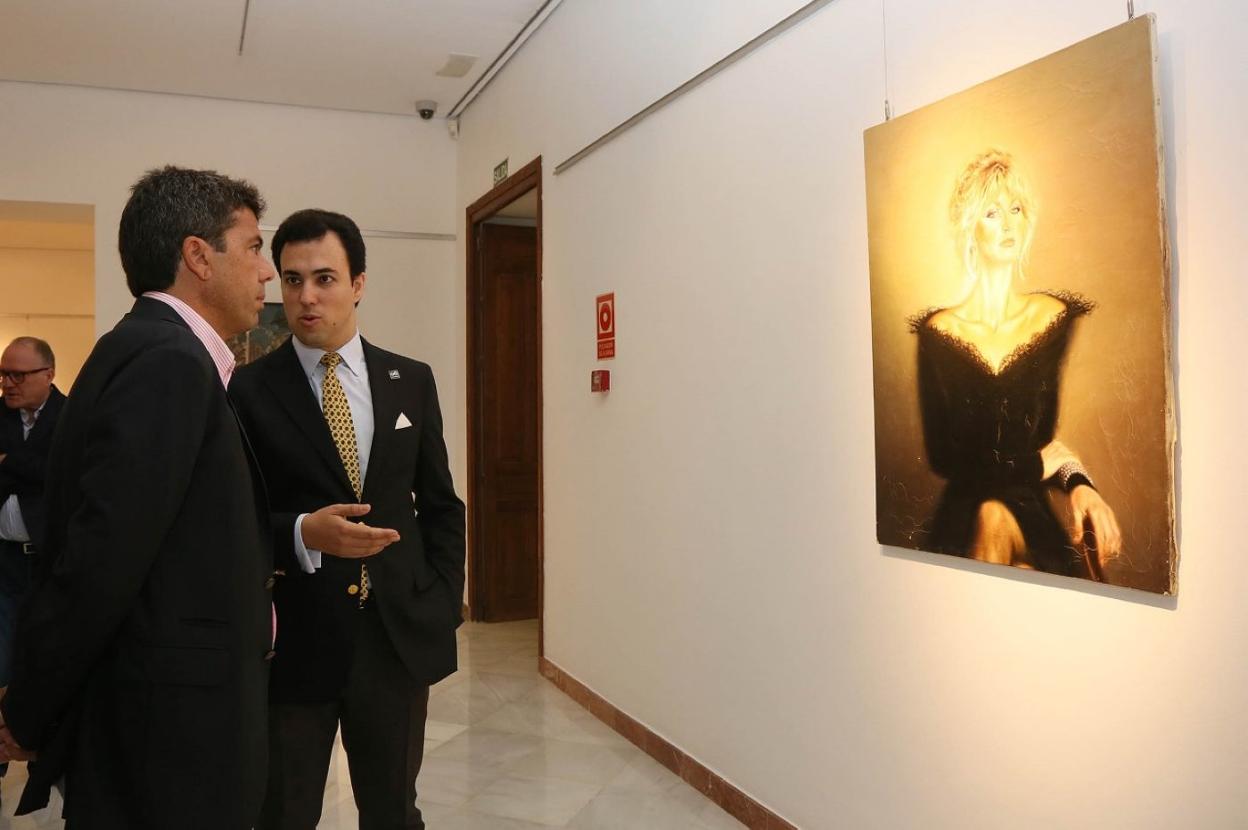 El presidente de la Diputación, ayer en la presentación de una exposición en el Palacio Provincial. 