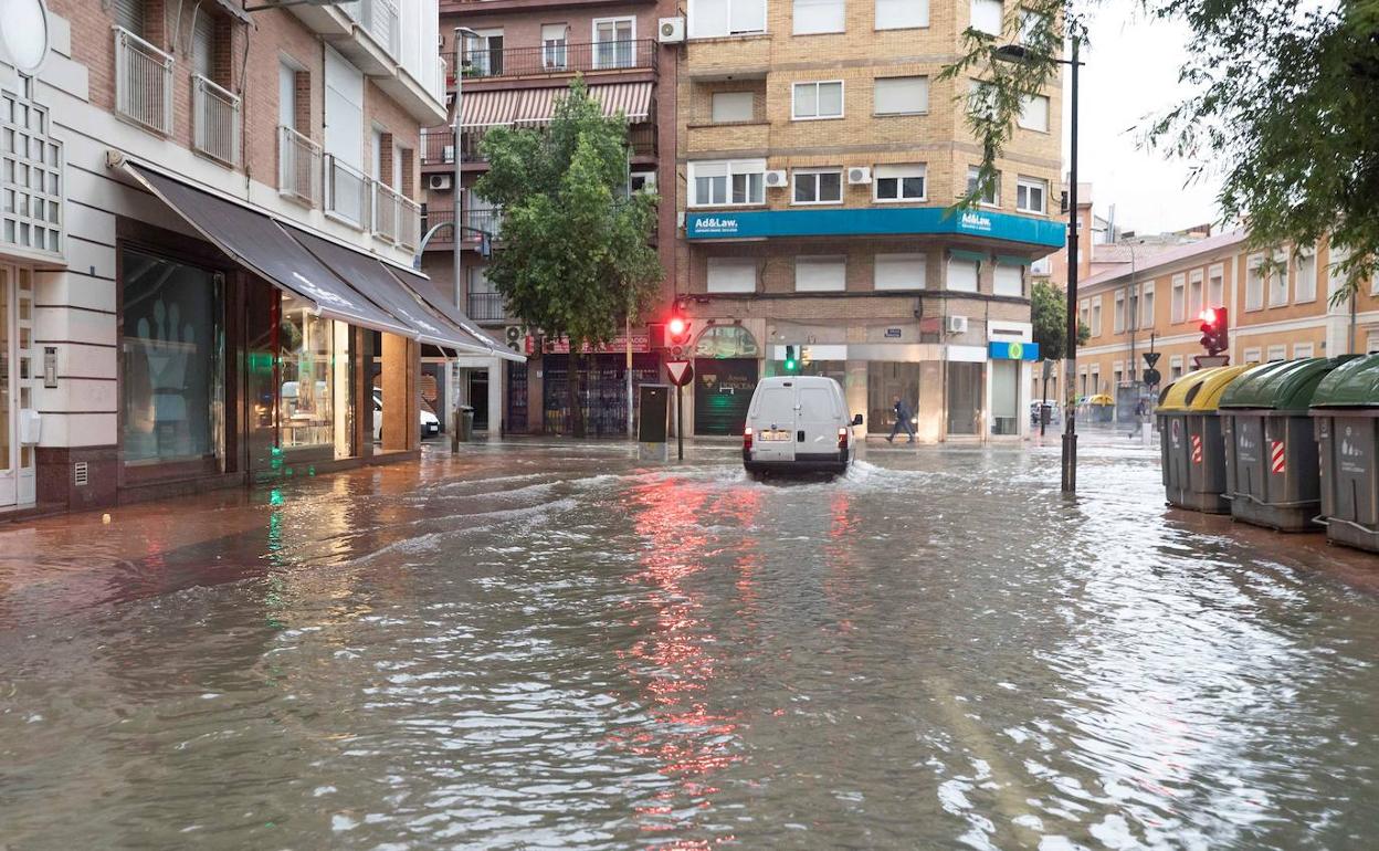 Calles anegadas en Murcia, una de las regiones más afectadas.