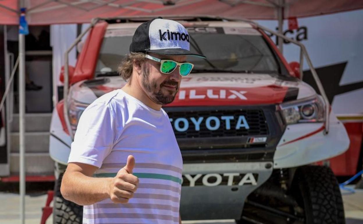 Fernando Alonso, antes de participar en la Lichtenburg 400. 