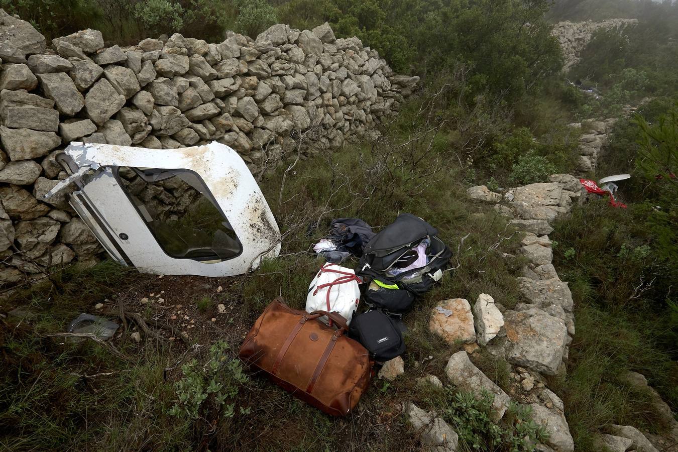 Fotos: Dos personas fallecidas en un accidente de avioneta en Pedreguer