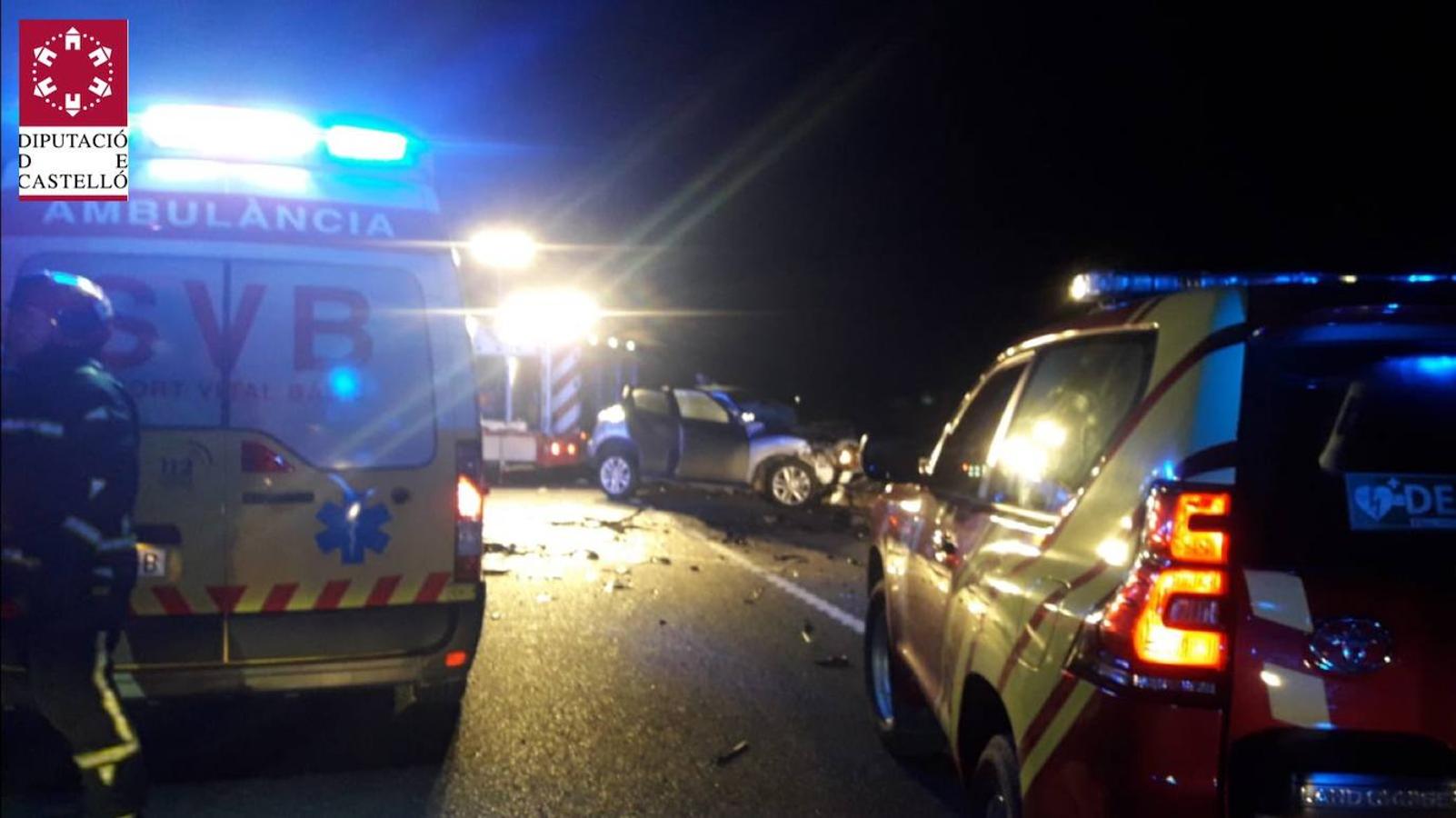 Fotos: Accidente de tráfico en la N-340 en Peñíscola