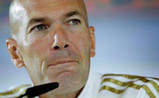 Zinedine Zidane, durante la rueda de prensa. 