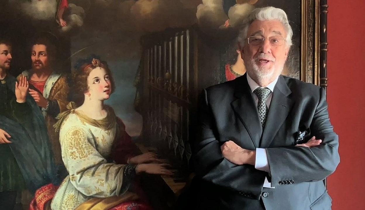 Plácido Domingo, en su reaparación en un vídeo el hace tres días. 