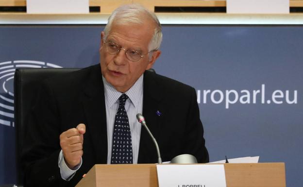 Josep Borrell, en el Parlamento Europeo. 