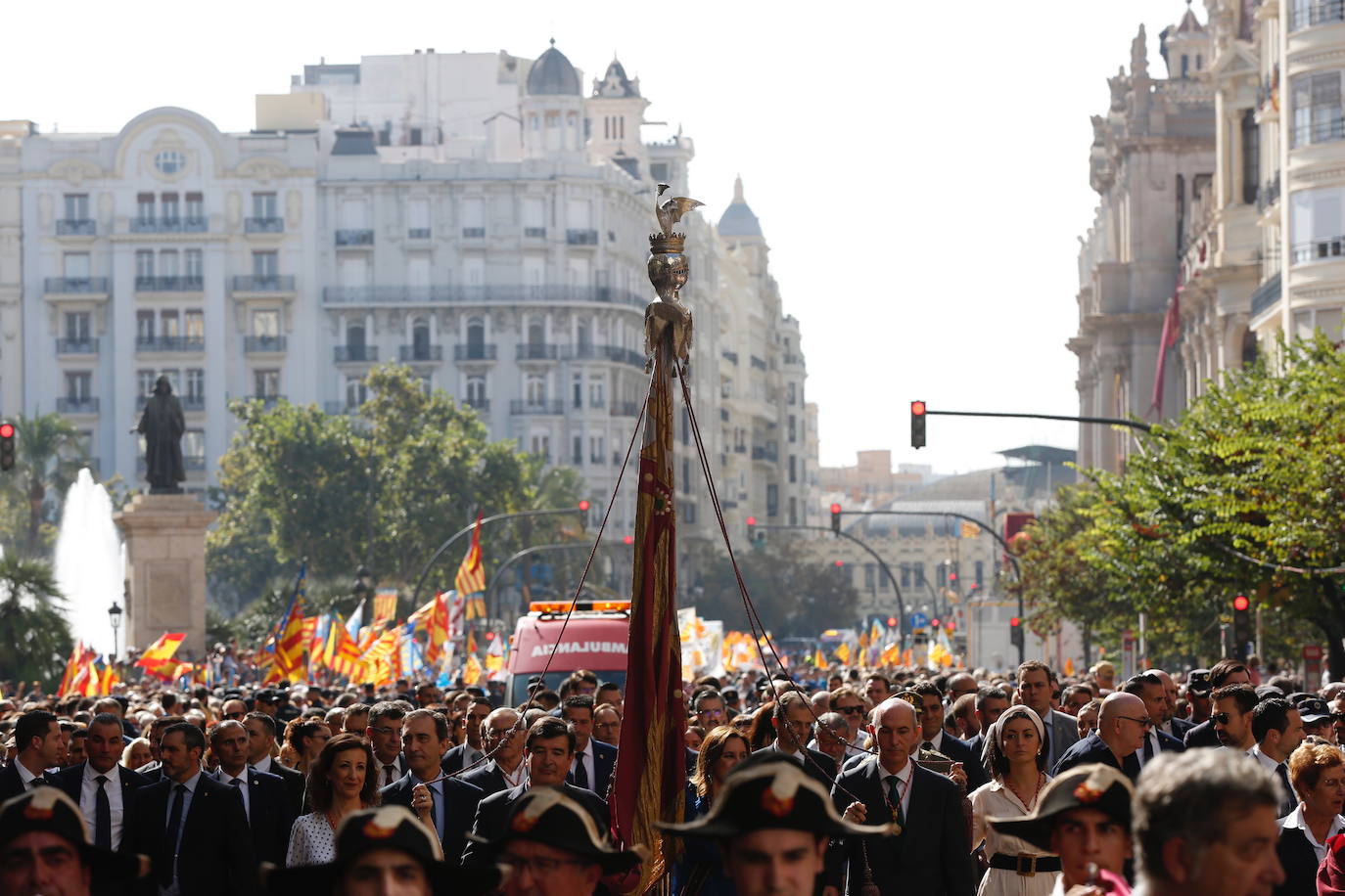 Procesión cívica de Valencia por el 9 d'Octubre de 2019