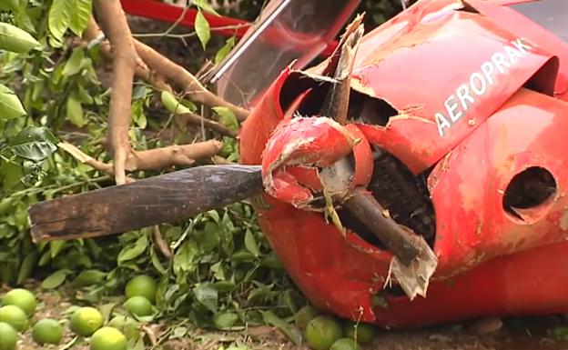 La avioneta Aeroprakt A-22L Foxba accidentada en Villar del Arzobispo. 