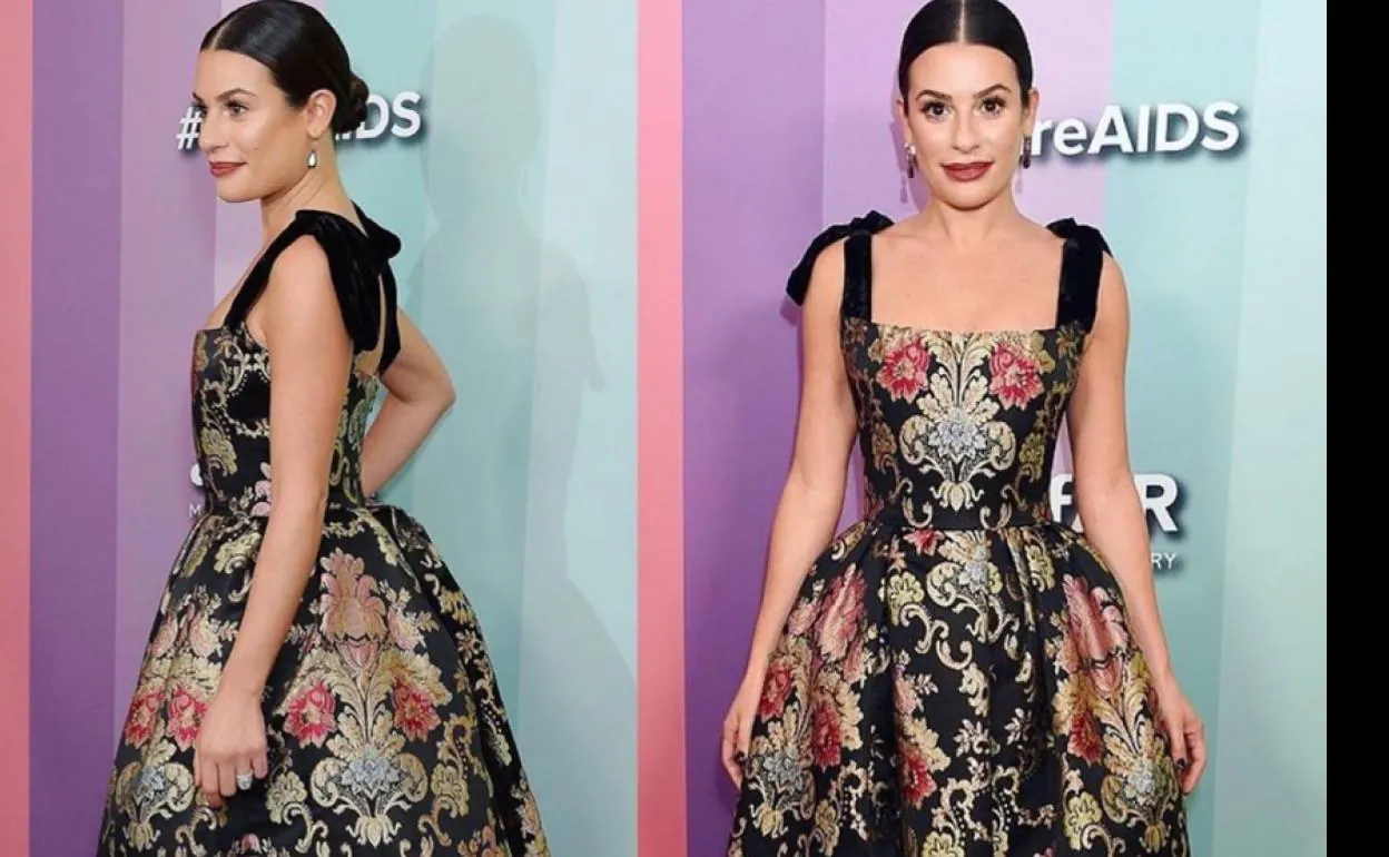 Vestido de Reem Acra para Lea Michele en AmfAR | La moda fallera se luce  entre los famosos en Los Ángeles | Las Provincias