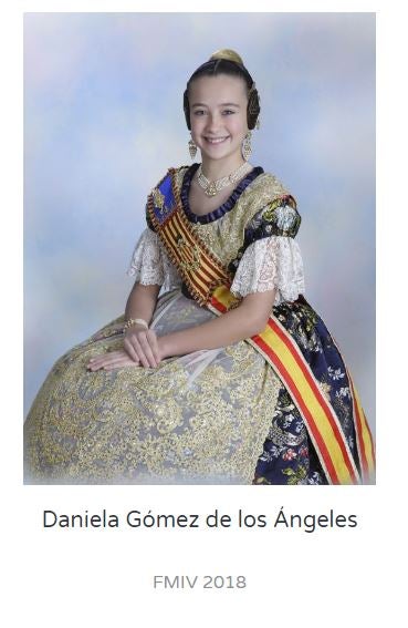 La primera fallera mayor infantil fue Teresa del Sacramento Agramunt y desde 1940 le han sucedido decenas de niñas que representaron a las Fallas con toda su alegría. Entre ellas, dos apellidos muy conocidos: Mari Carmen Martínez Bordiú Franco y Sonsoles Suárez Illana. 