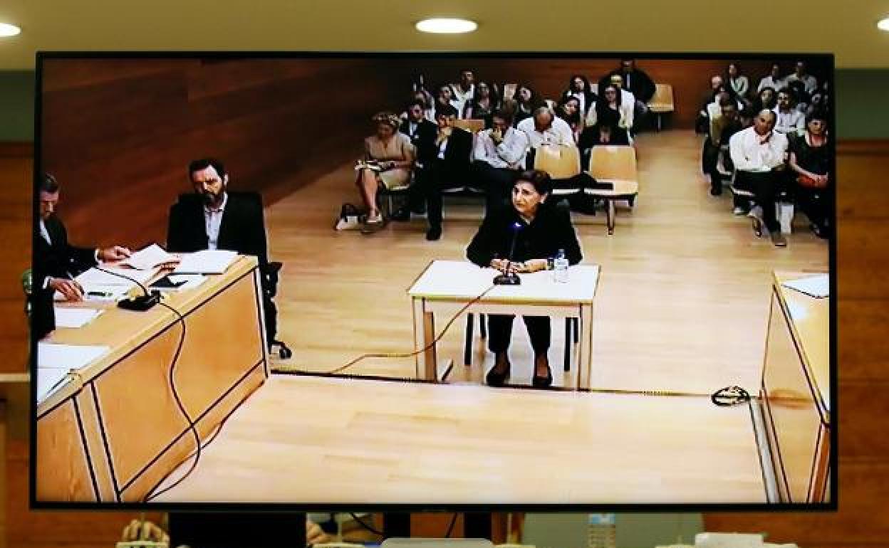 Declaración de María Antonia Martínez, hermana de la víctima, ayer en el juicio.
