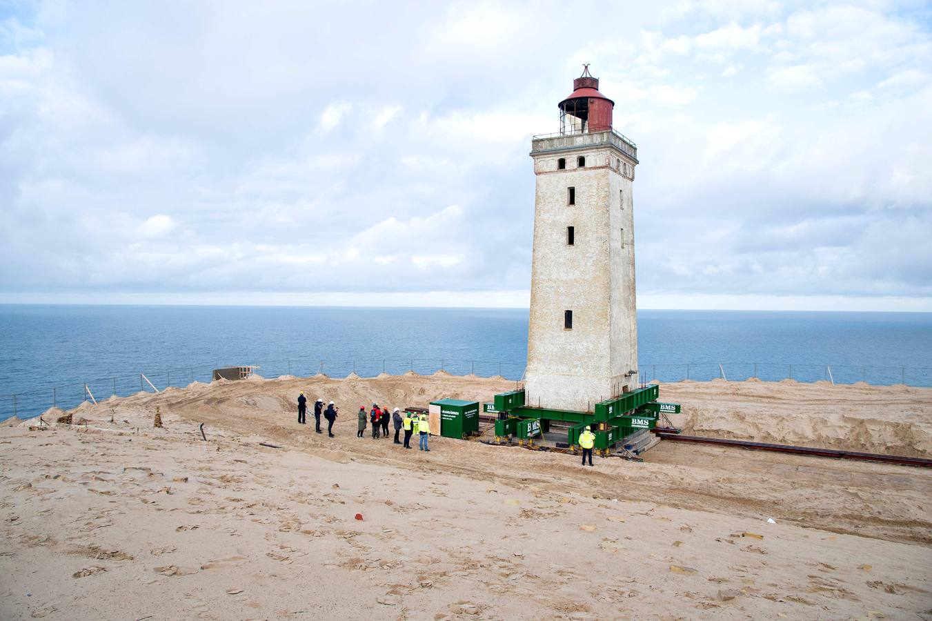 Traslado del faro de Rubjerg Knude y preparativos de los trabajos.