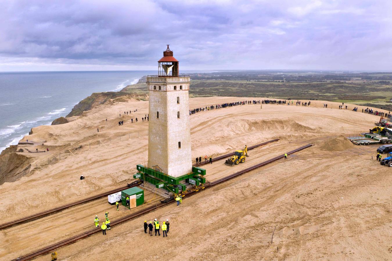 Traslado del faro de Rubjerg Knude y preparativos de los trabajos.