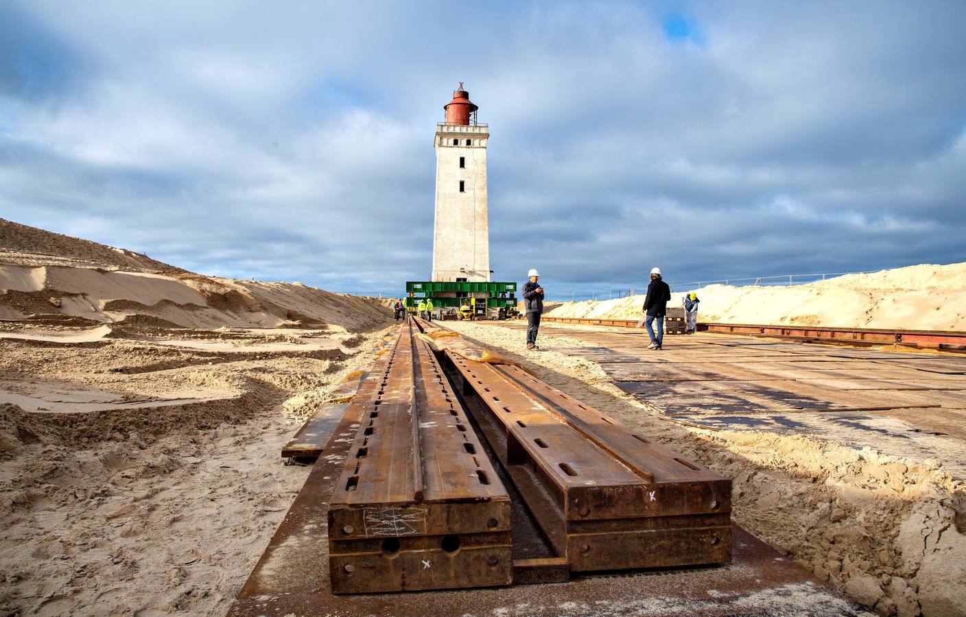 Traslado del faro de Rubjerg Knude y preparativos de los trabajos.