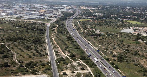 El trazado actual de la carretera, a su paso por Paterna. 