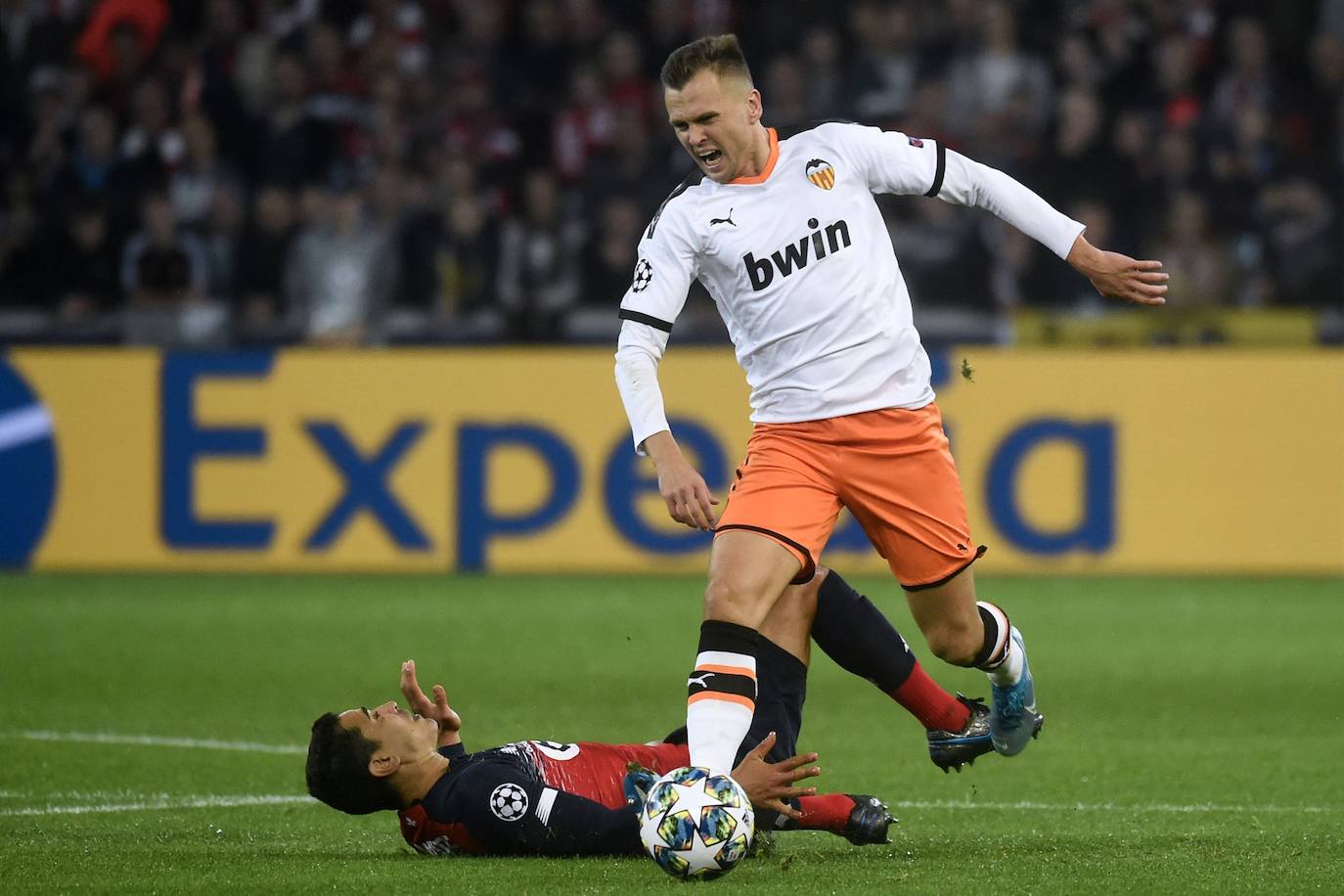 El Lille-Valencia, de Champions League, en imágenes. 